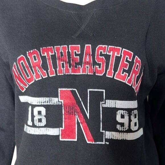 Northeastern University Black Fitted Sweatshirt Top (305) - Picture 4 of 8